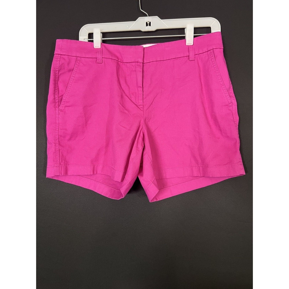 NWT J Crew 7" Classic Flat Front Chino Preppy Classic Shorts Cotton Size 10 Pink